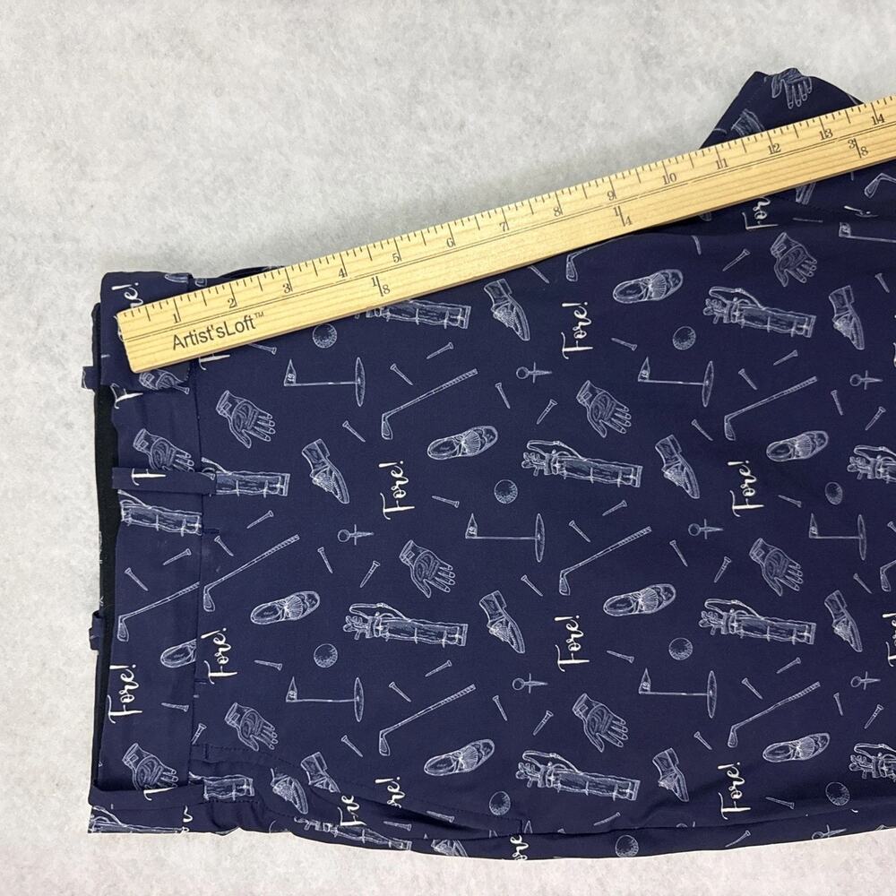 RLX Ralph Lauren Golf Shorts Mens 38 Navy Fore Print 9 Inch Performance Stretch - Picture 5 of 11